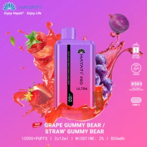 Hayati Pro Ultra 15000 Grape Gummy Bear / Strawberry Gummy Bear