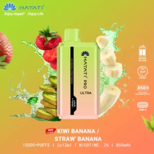 Hayati Pro Ultra 15000 Kiwi Banana / Strawberry Banana