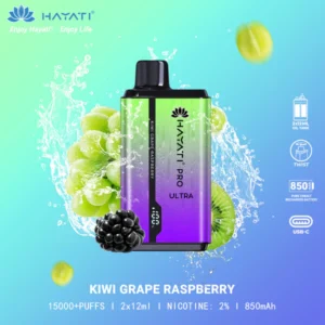 Hayati Pro Ultra 15000 Kiwi Grape Raspberry