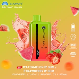 Hayati Pro Ultra 15000: Watermelon Bubblegum / Strawberry Bubblegum